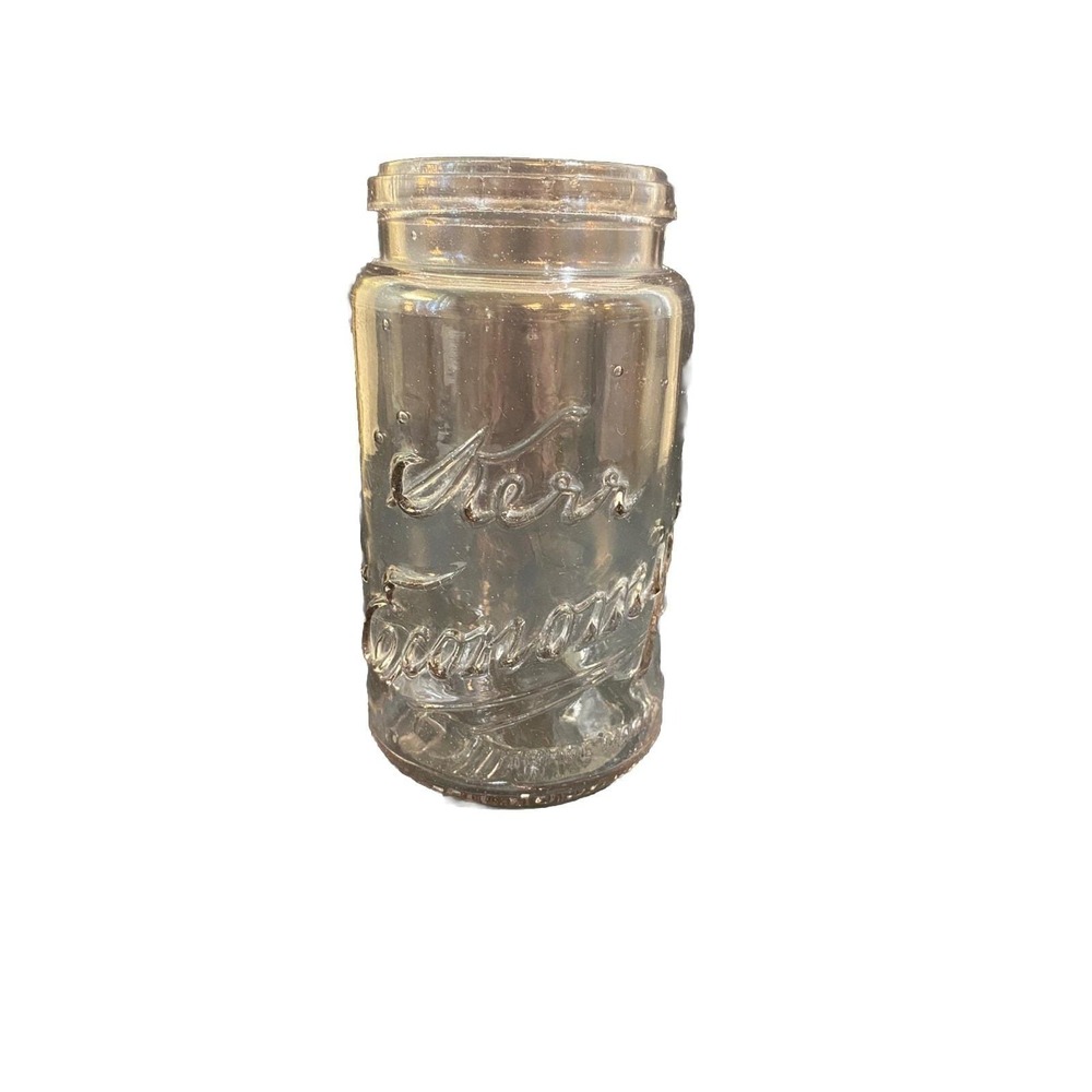 Kerr Economy Trademark Chicago Wide-mouth Quart Fruit Jar Purple‎ Bubbles Wavy